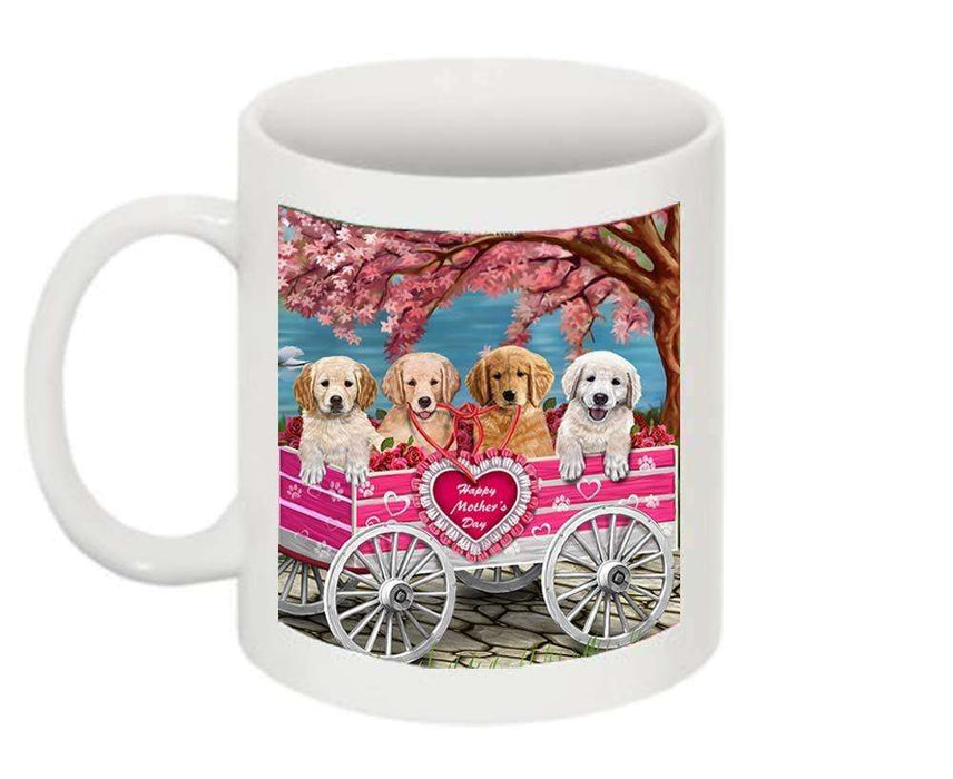 Golden Retriever Dog w/ Puppies Mother's Day Dogs Mug