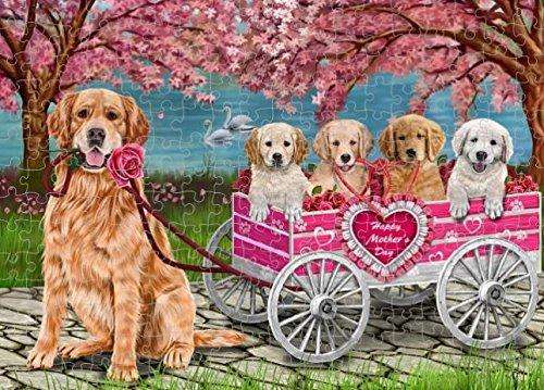Golden Retriever Mother's Day Dogs Puzzle with Photo Tin