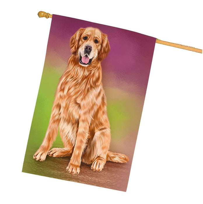 Golden Retrievers Adult Dog House Flag