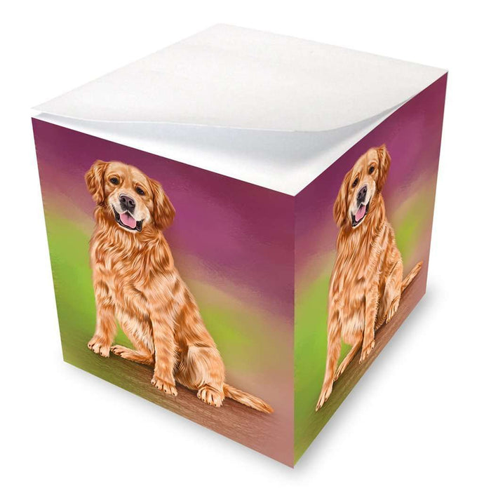 Golden Retrievers Adult Dog Note Cube