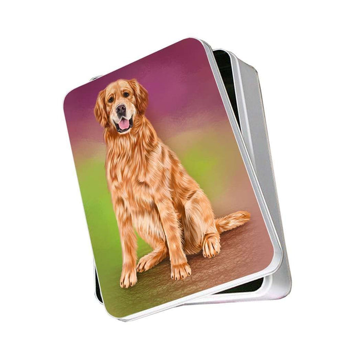 Golden Retrievers Adult Dog Photo Storage Tin