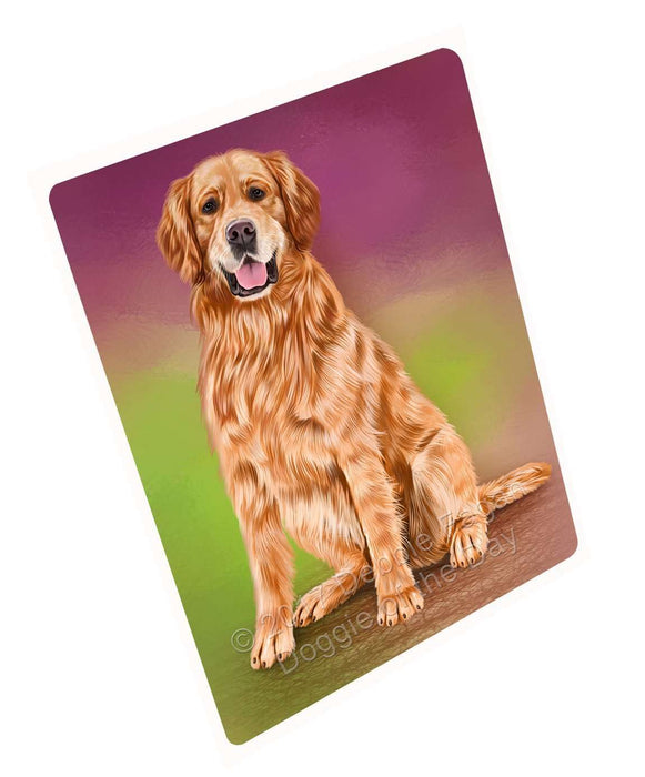 Golden Retrievers Adult Dog Tempered Cutting Board (Small)