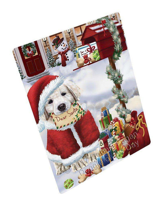 Golden Retrievers Dear Santa Letter Christmas Holiday Mailbox Dog Art Portrait Print Woven Throw Sherpa Plush Fleece Blanket