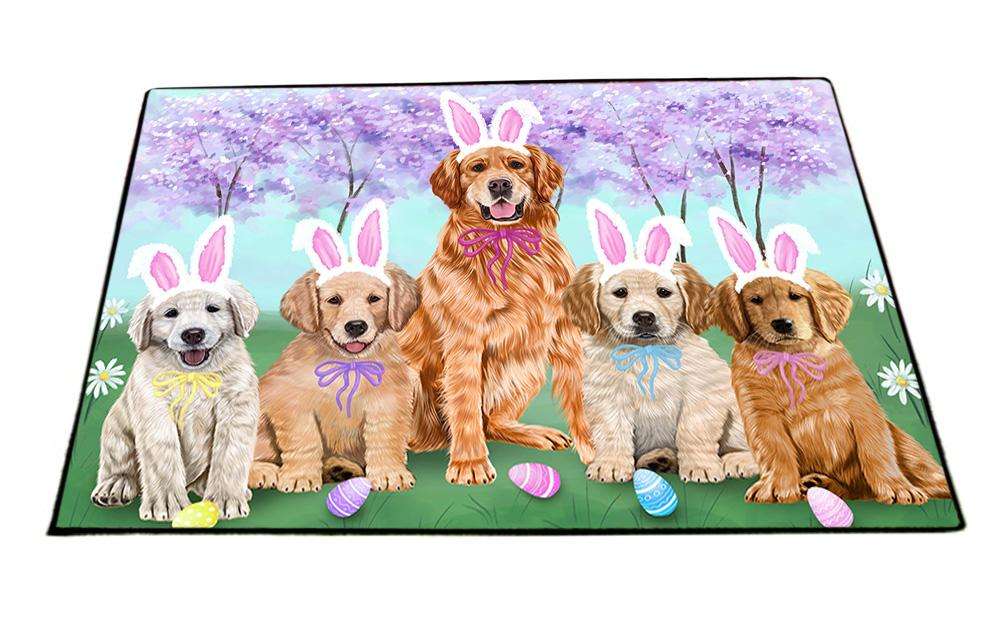 Golden Retrievers Dog Easter Holiday Floormat FLMS49581