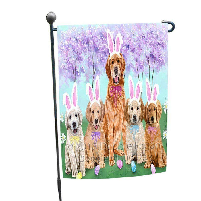 Golden Retrievers Dog Easter Holiday Garden Flag GFLG49060