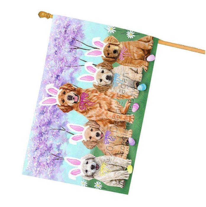 Golden Retrievers Dog Easter Holiday House Flag FLG49116