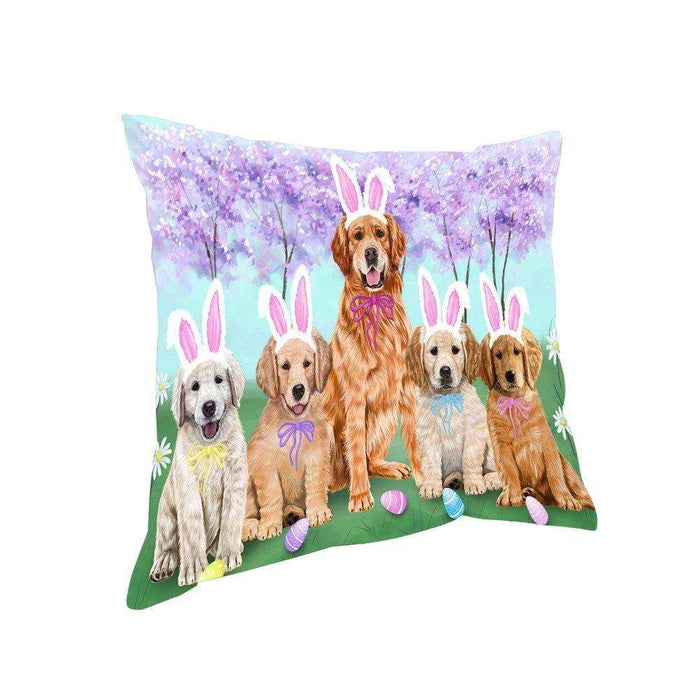 Golden Retrievers Dog Easter Holiday Pillow PIL52460