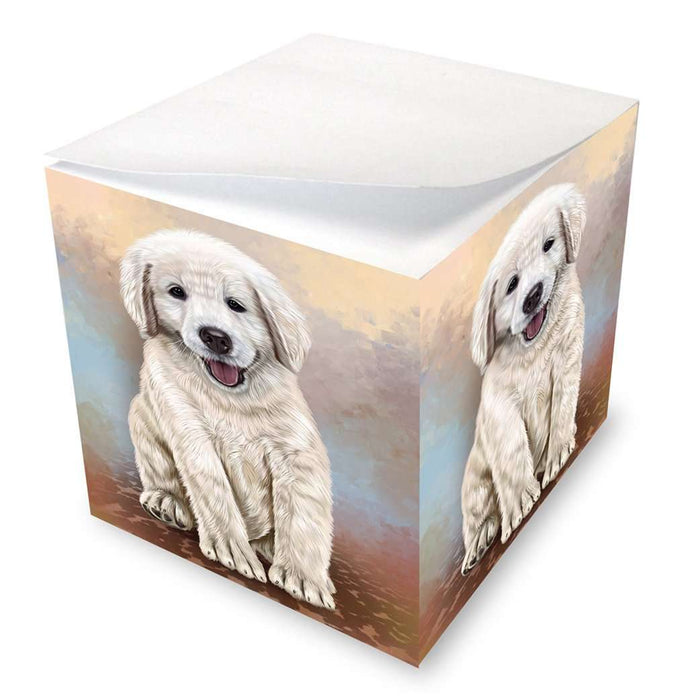 Golden Retrievers Puppy Dog Note Cube
