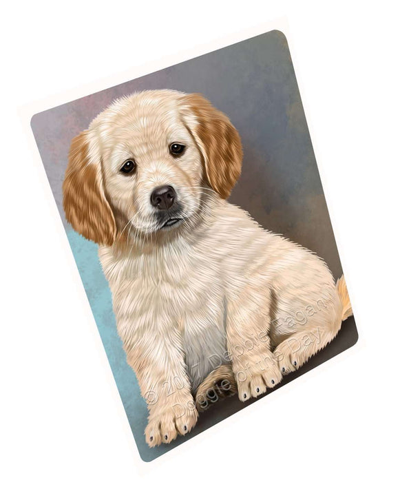 Golden Retrievers Puppy Dog Tempered Cutting Board (Small)