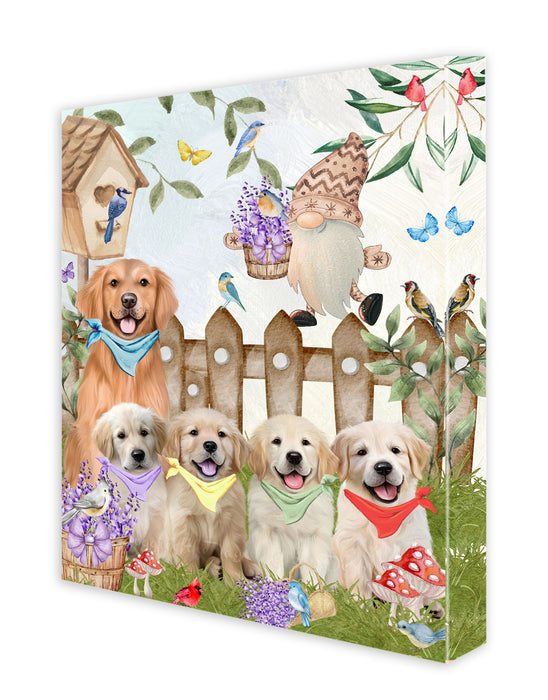 Golden Retriever Canvas: Explore a Variety of Designs, Digital Art Wall Painting, Personalized, Custom, Ready to Hang Room Decoration, Gift for Pet & Dog Lovers