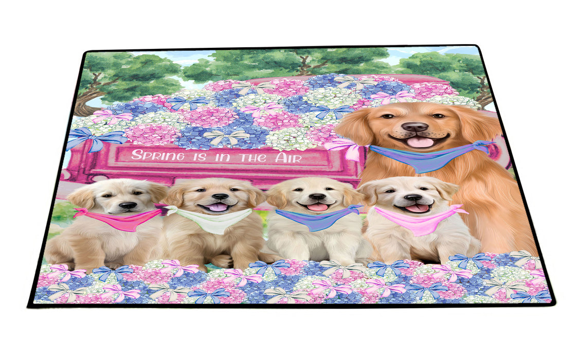 Golden Retriever Floor Mat, Non-Slip Door Mats for Indoor and Outdoor, Custom, Explore a Variety of Personalized Designs, Dog Gift for Pet Lovers