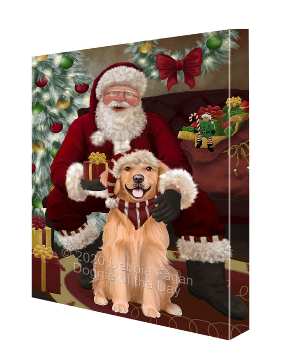 Santa I've Been Good Golden Retriever Dog Canvas Print Wall Art Décor CVS148580