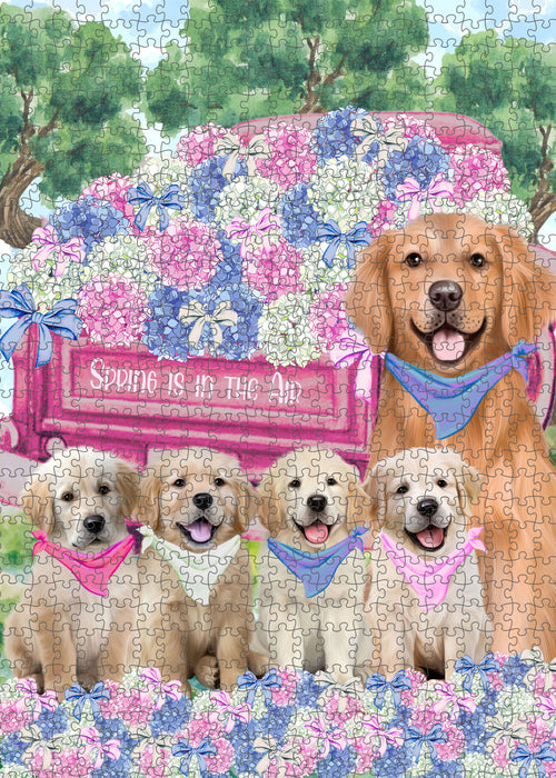 Golden Retriever Jigsaw Puzzle: Explore a Variety of Designs, Interlocking Puzzles Games for Adult, Custom, Personalized, Gift for Dog and Pet Lovers