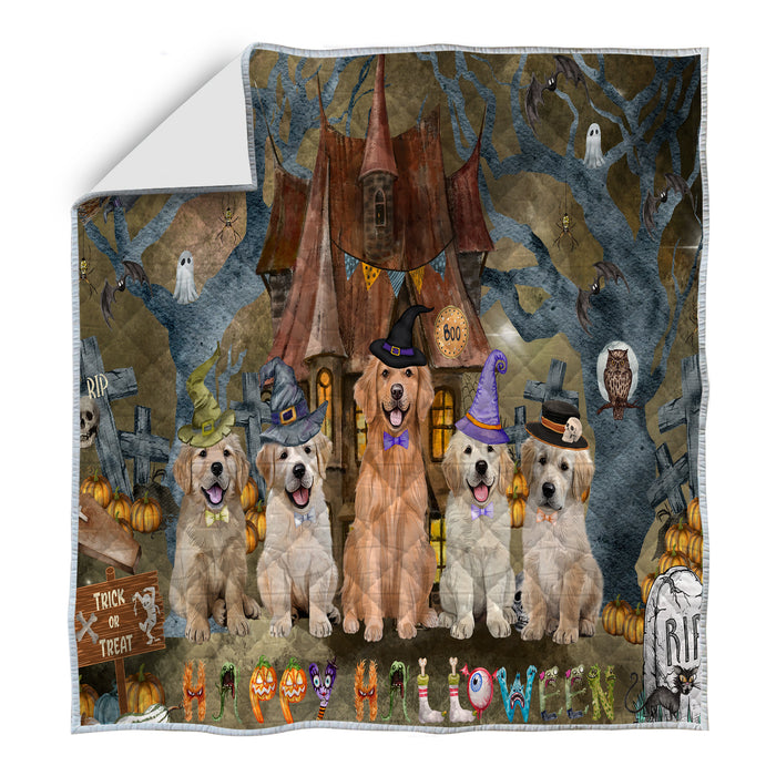Golden Retriever Quilt: Explore a Variety of Personalized Designs, Custom, Bedding Coverlet Quilted, Pet and Dog Lovers Gift