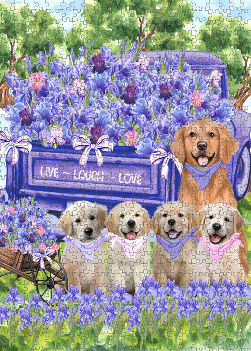 Golden Retriever Jigsaw Puzzle for Adult, Explore a Variety of Designs, Interlocking Puzzles Games, Custom and Personalized, Gift for Dog and Pet Lovers