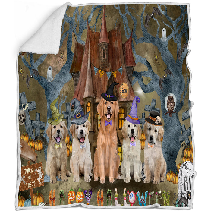 Golden Retriever Blanket: Explore a Variety of Designs, Cozy Sherpa, Fleece and Woven, Custom, Personalized, Gift for Dog and Pet Lovers