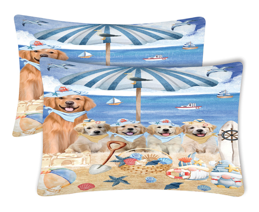 Golden Retriever Pillow Case: Explore a Variety of Designs, Custom, Personalized, Soft and Cozy Pillowcases Set of 2, Gift for Dog and Pet Lovers