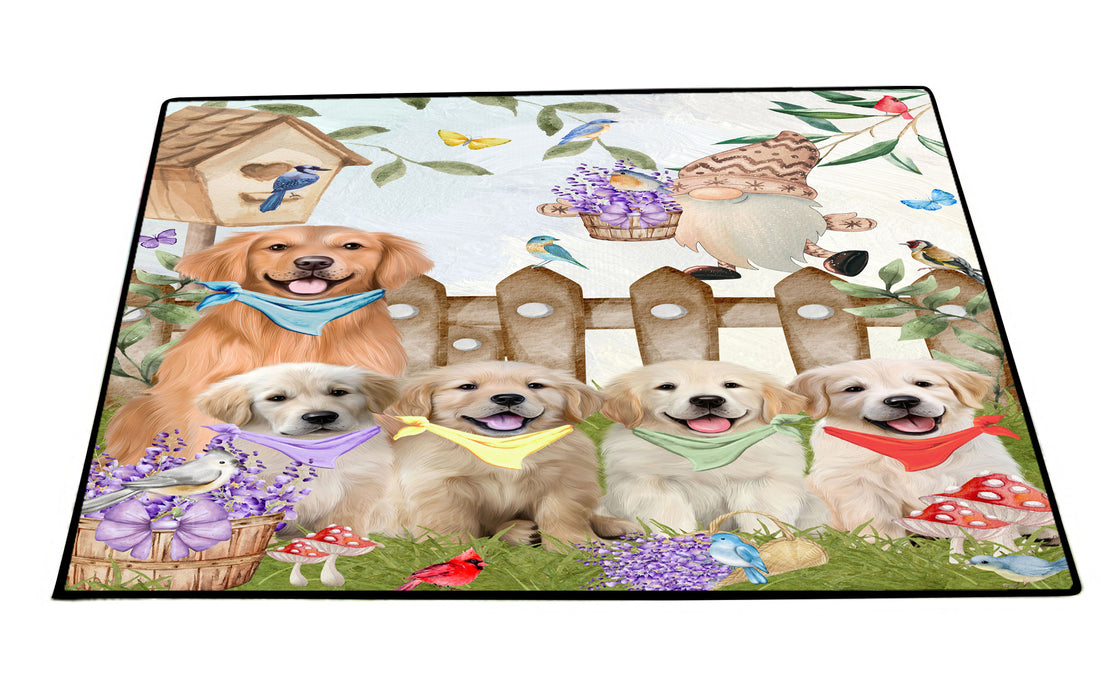 Golden Retriever Floor Mats: Explore a Variety of Designs, Personalized, Custom, Halloween Anti-Slip Doormat for Indoor and Outdoor, Dog Gift for Pet Lovers