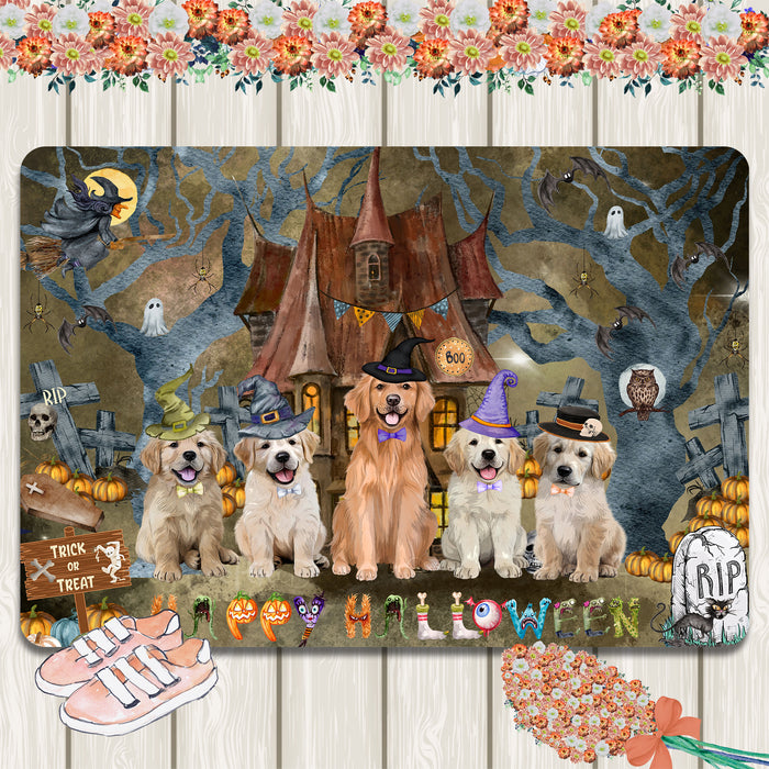 Golden Retriever Area Rug and Runner: Explore a Variety of Designs, Personalized, Custom, Halloween Indoor Floor Carpet Rugs for Home and Living Room, Pet Gift for Dog Lovers