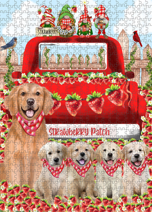 Golden Retriever Jigsaw Puzzle for Adult, Explore a Variety of Designs, Interlocking Puzzles Games, Custom and Personalized, Gift for Dog and Pet Lovers