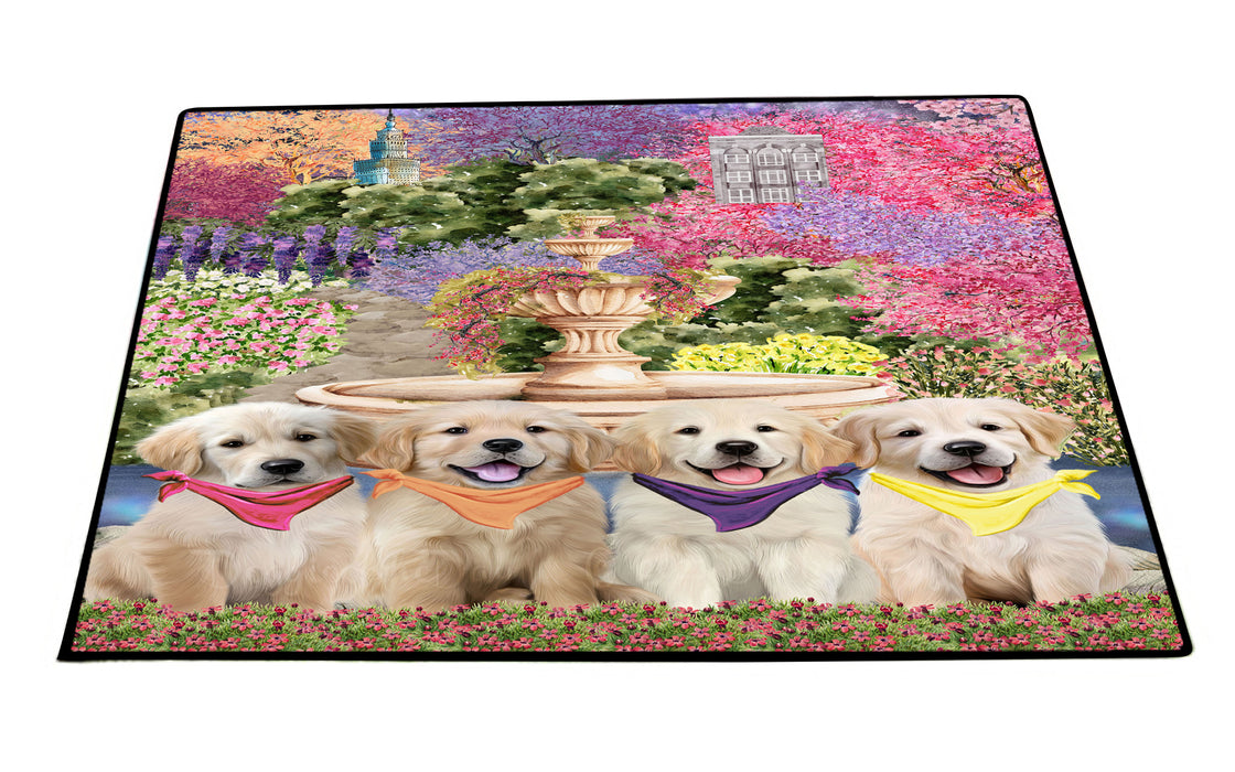 Golden Retriever Floor Mats: Explore a Variety of Designs, Personalized, Custom, Halloween Anti-Slip Doormat for Indoor and Outdoor, Dog Gift for Pet Lovers