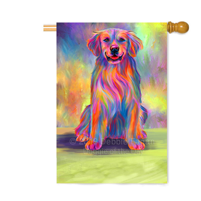 Personalized Paradise Wave Golden Retriever Dog Custom House Flag FLG-DOTD-A60094