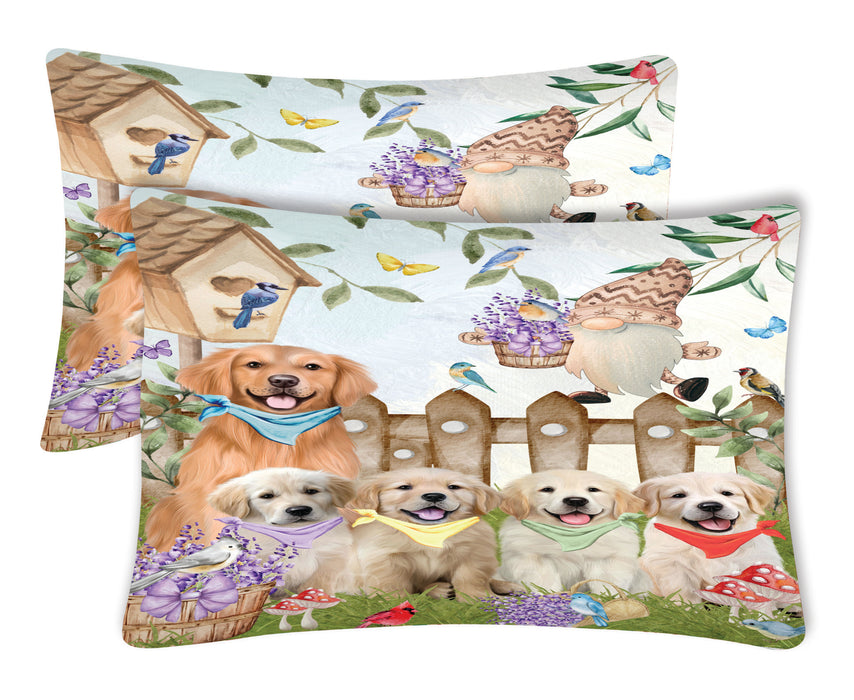 Golden Retriever Pillow Case: Explore a Variety of Designs, Custom, Standard Pillowcases Set of 2, Personalized, Halloween Gift for Pet and Dog Lovers