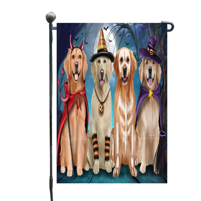Halloween Trick or Treat Golden Retriever Dogs Garden Flags Outdoor Decor for Homes and Gardens Double Sided Garden Yard Spring Decorative Vertical Home Flags Garden Porch Lawn Flag for Decorations