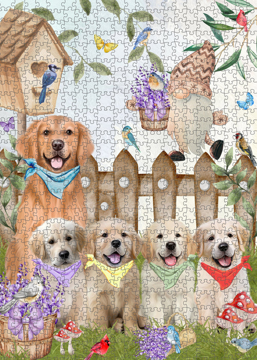 Golden Retriever Jigsaw Puzzle for Adult, Interlocking Puzzles Games, Personalized, Explore a Variety of Designs, Custom, Dog Gift for Pet Lovers