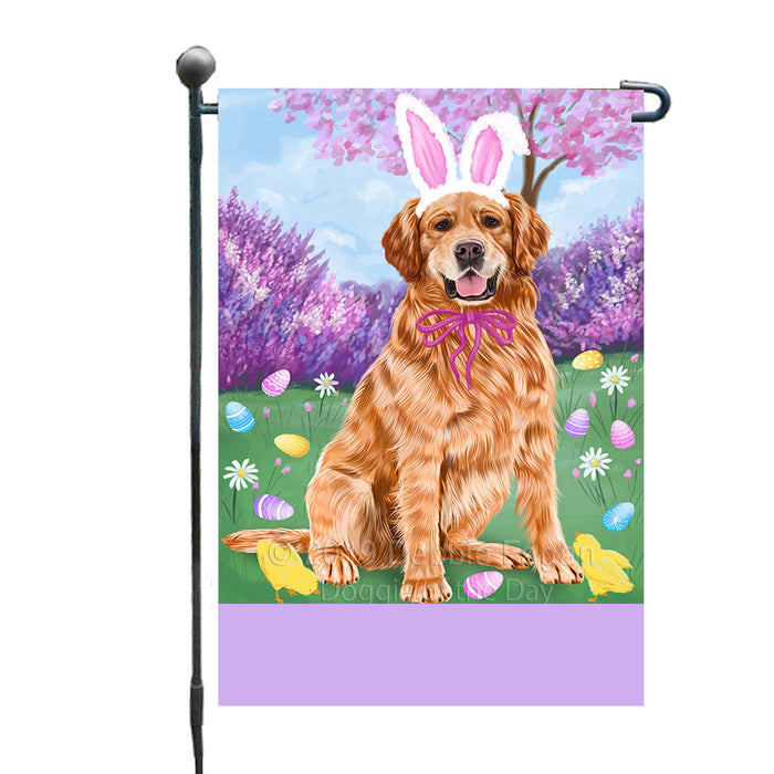 Personalized Easter Holiday Golden Retriever Dog Custom Garden Flags GFLG-DOTD-A58867