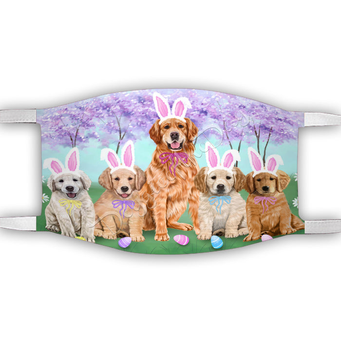 Easter Holiday Golden Retriever Dogs Face Mask FM49604