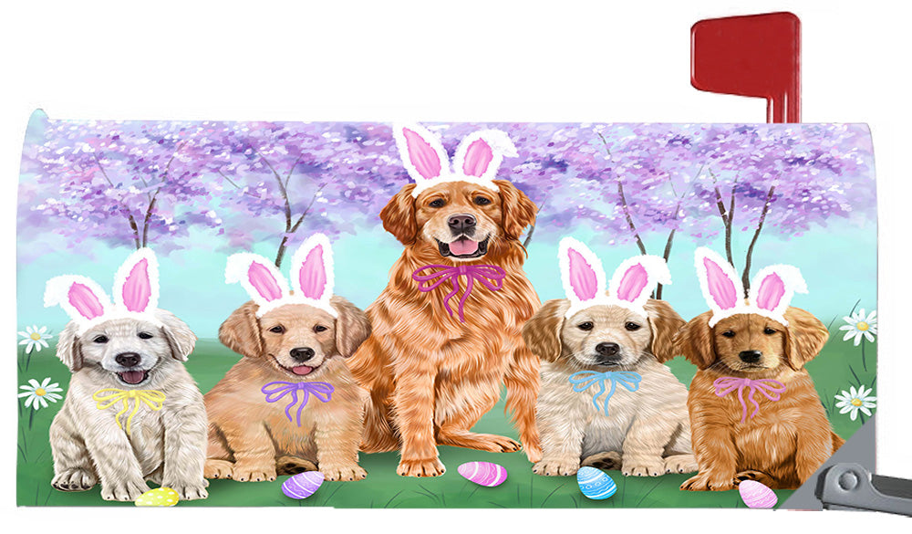 Easter Holidays Golden Retriever Dogs Magnetic Mailbox Cover MBC48398