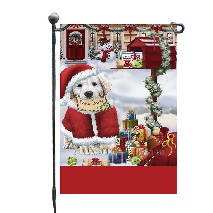 Personalized Happy Holidays Mailbox Golden Retriever Dog Christmas Custom Garden Flags GFLG-DOTD-A59934