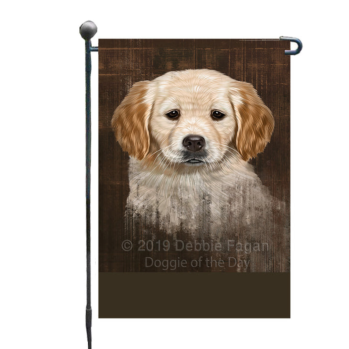 Personalized Rustic Golden Retriever Dog Custom Garden Flag GFLG63522