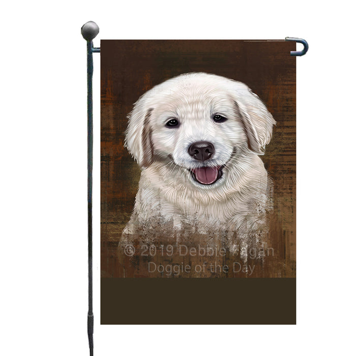 Personalized Rustic Golden Retriever Dog Custom Garden Flag GFLG63523