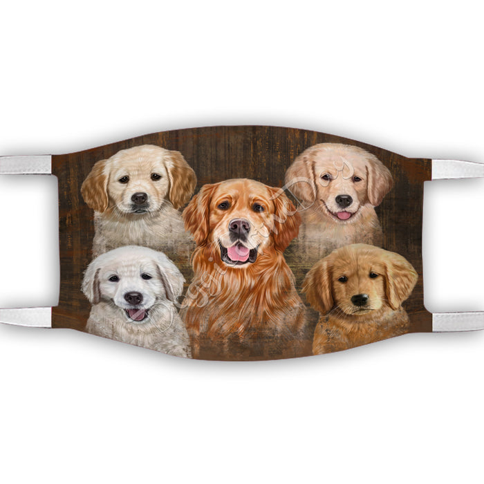 Rustic Golden Retriever Dogs Face Mask FM50057