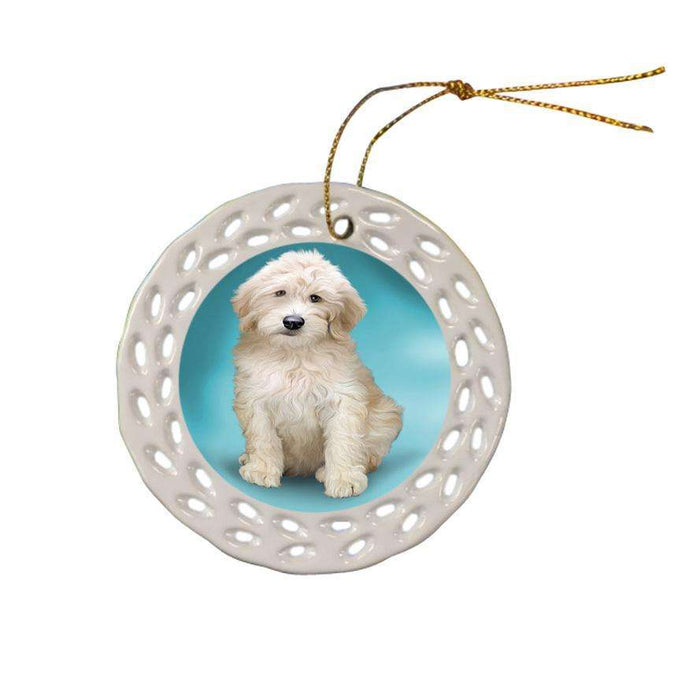 Goldendoodle Dog Ceramic Doily Ornament DPOR51756