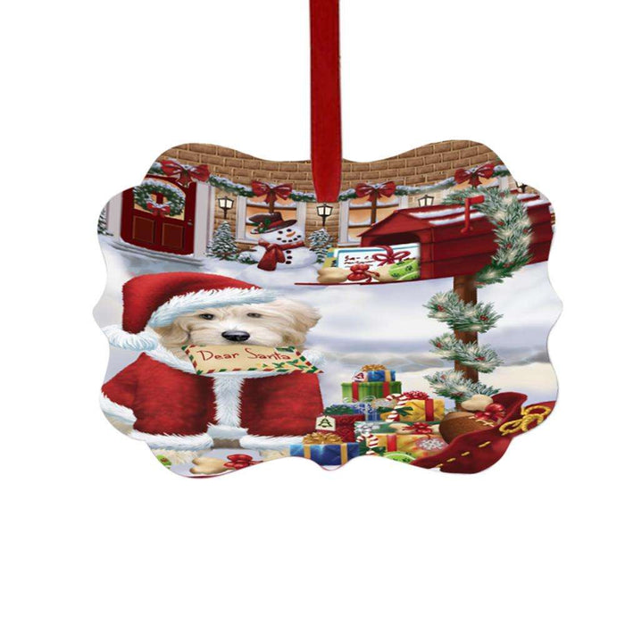 Goldendoodle Dog Dear Santa Letter Christmas Holiday Mailbox Double-Sided Photo Benelux Christmas Ornament LOR49049