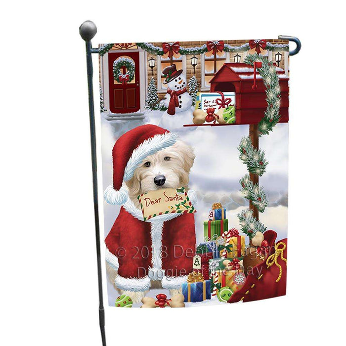 Goldendoodle Dog Dear Santa Letter Christmas Holiday Mailbox Garden Flag GFLG53601