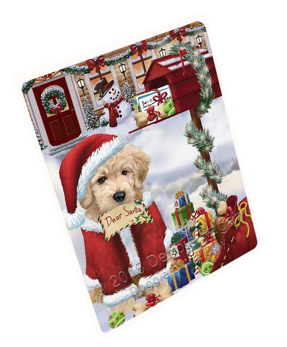 Goldendoodle Dog Dear Santa Letter Christmas Holiday Mailbox Large Refrigerator / Dishwasher Magnet RMAG82104