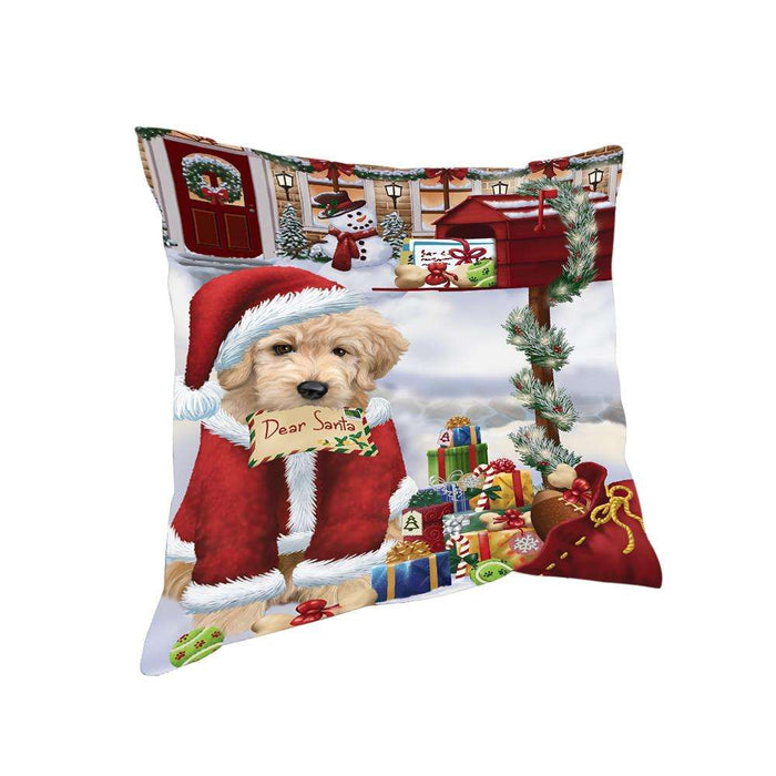 Goldendoodle Dog Dear Santa Letter Christmas Holiday Mailbox Pillow PIL70772