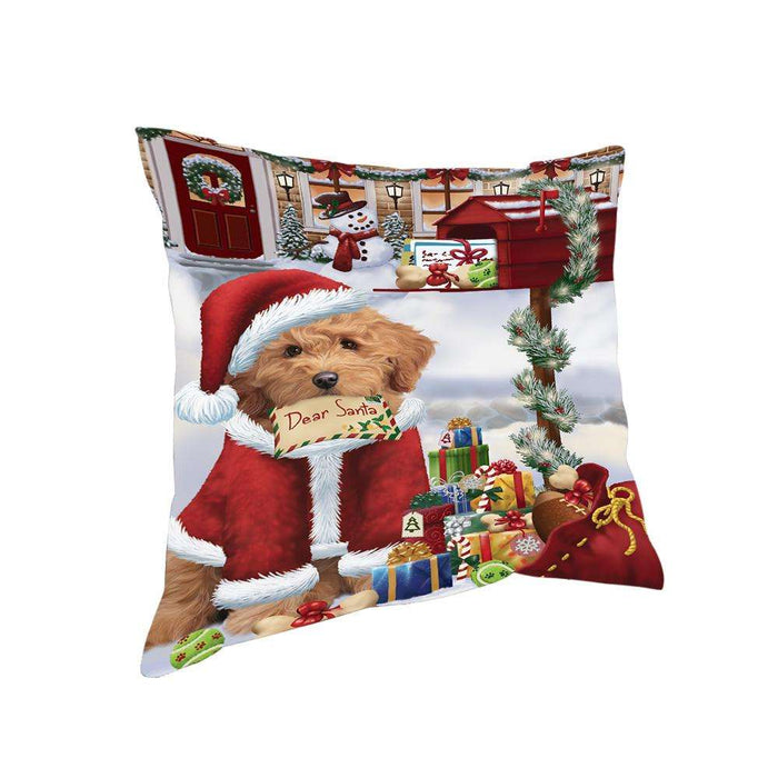 Goldendoodle Dog Dear Santa Letter Christmas Holiday Mailbox Pillow PIL70776