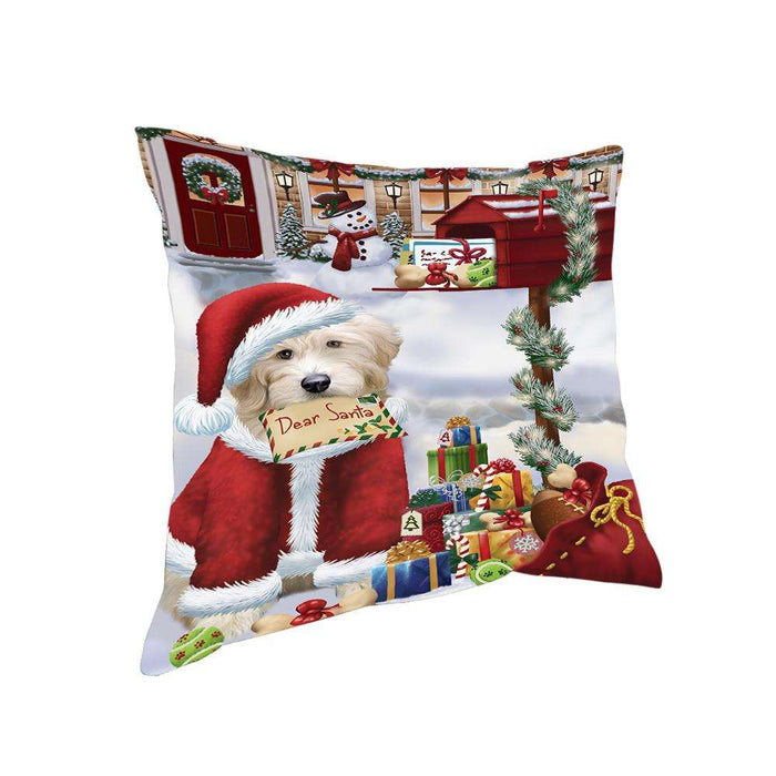 Goldendoodle Dog Dear Santa Letter Christmas Holiday Mailbox Pillow PIL70780