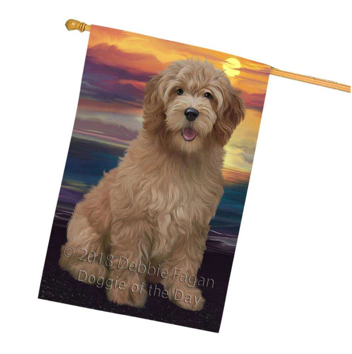 Goldendoodle Dog House Flag FLG51885