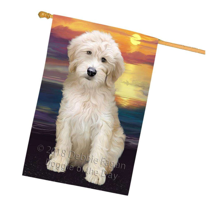 Goldendoodle Dog House Flag FLG51888