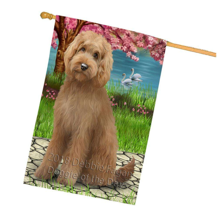 Goldendoodle Dog House Flag FLG51890