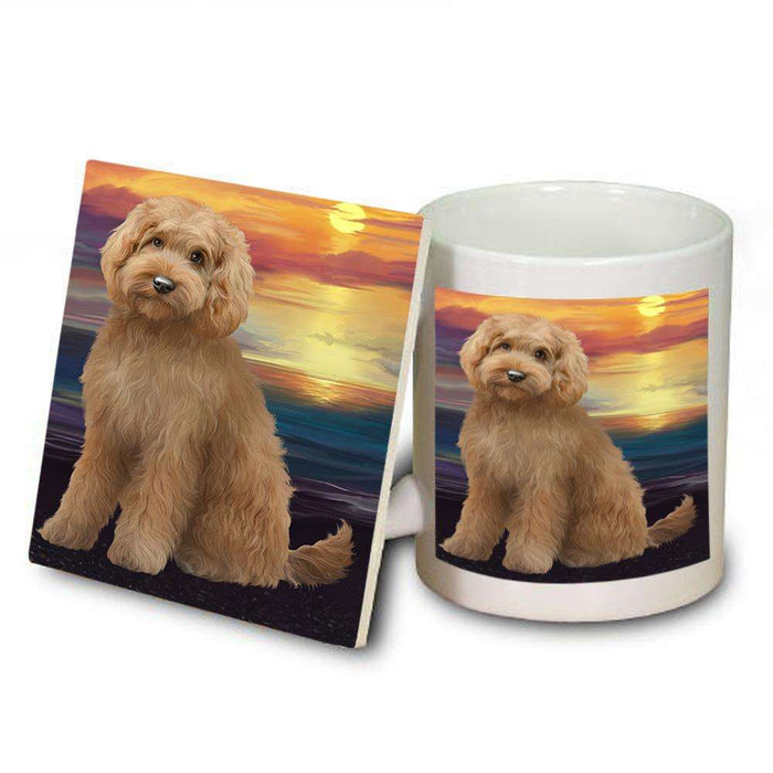 Goldendoodle Dog Mug and Coaster Set MUC51743