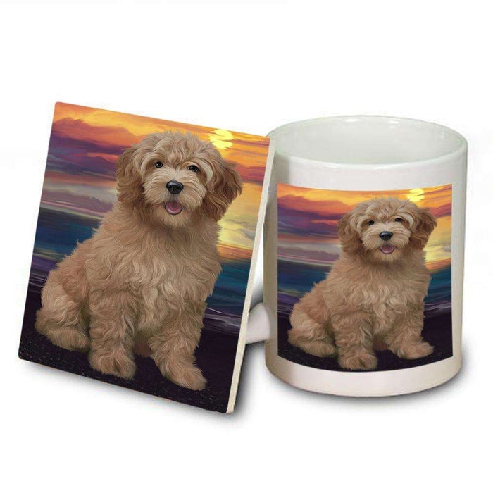 Goldendoodle Dog Mug and Coaster Set MUC51744