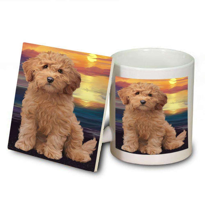 Goldendoodle Dog Mug and Coaster Set MUC51745