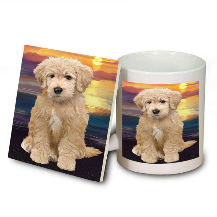Goldendoodle Dog Mug and Coaster Set MUC51746